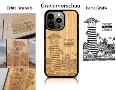 INDIVIDUELL iPhone 15 Pro Bambus-Kunststoff
